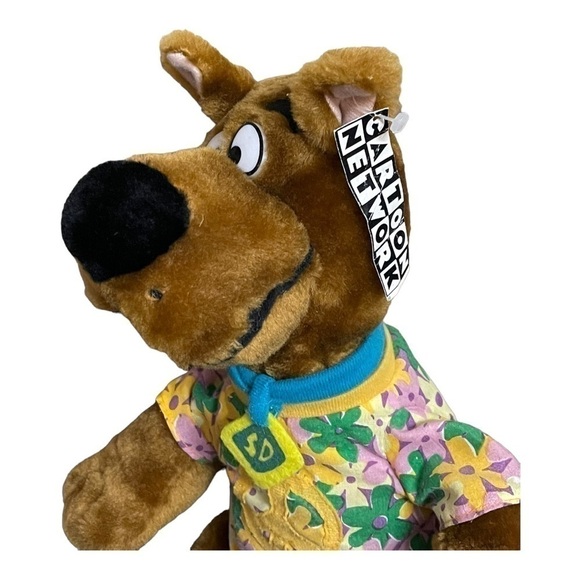 CARTOON Network groovy beach Scooby Doo plush 13” Hawaiian shirt flip flops tags - Picture 5 of 16